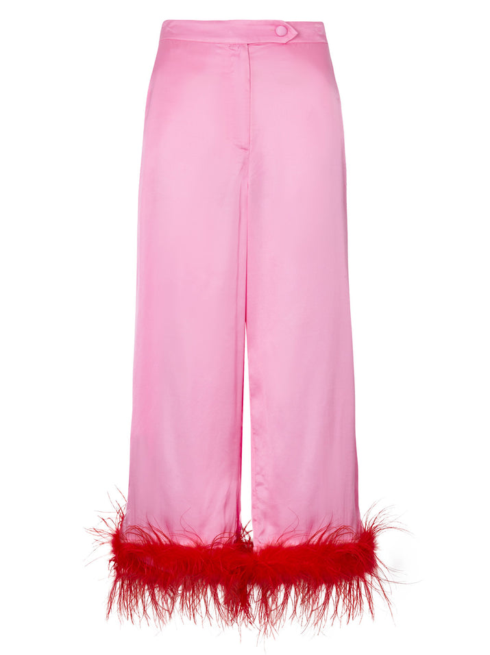 Apollo Pink PJ Feather Trousers | KITRI Studio