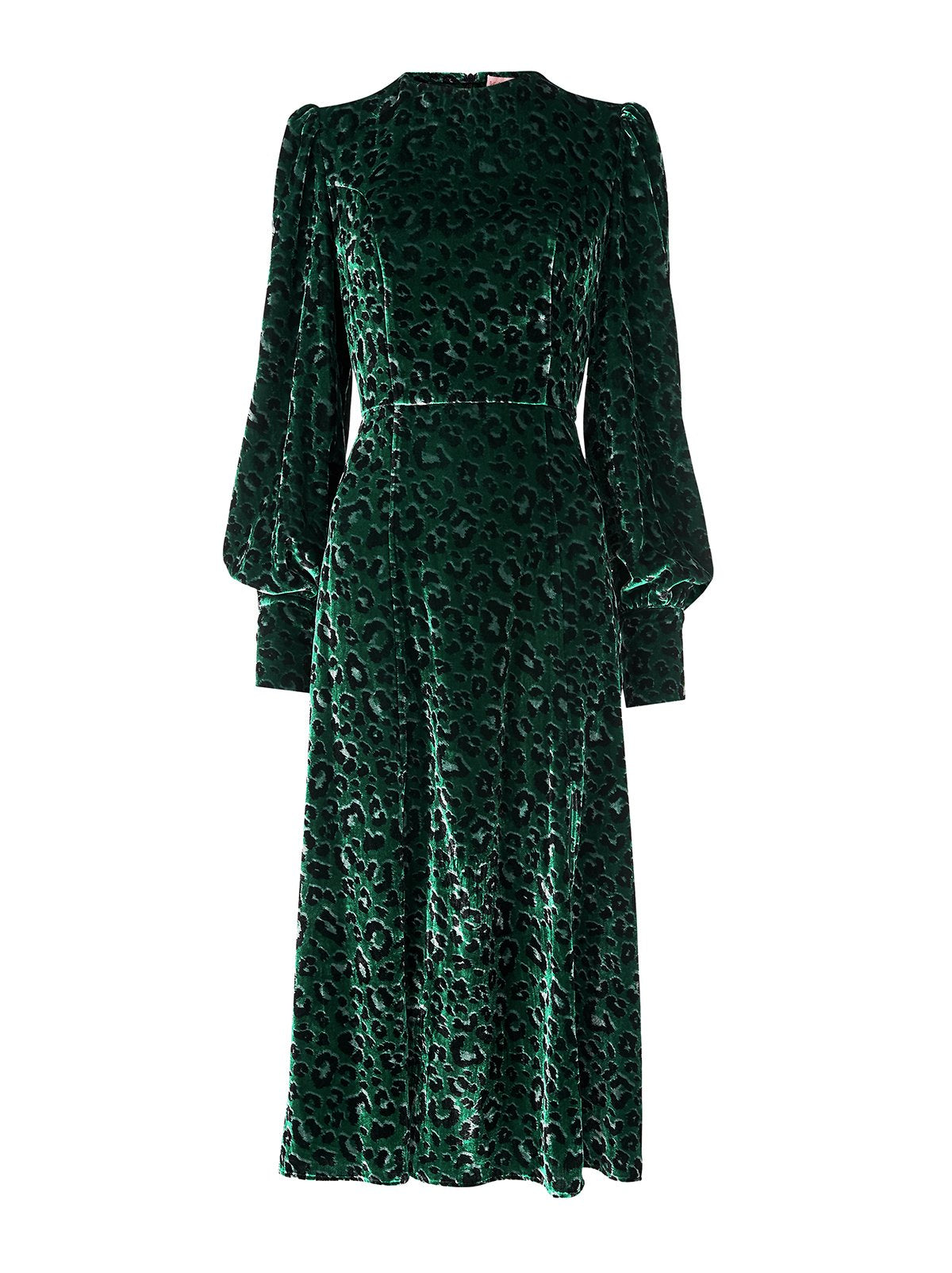 long green leopard print dress