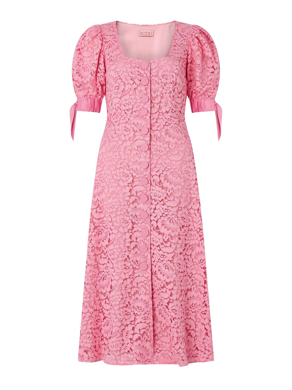 pink lace midi