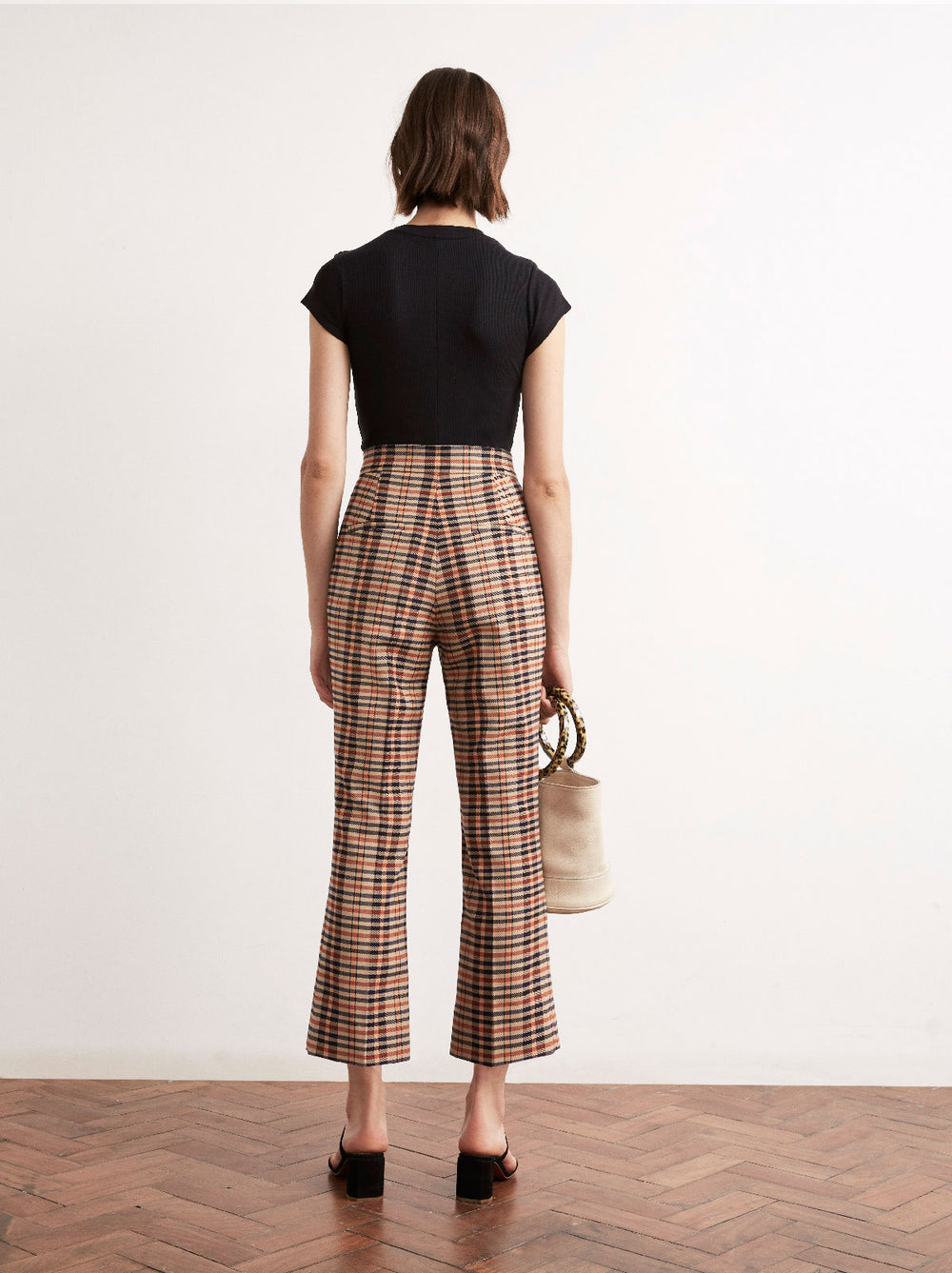 flare cropped trousers