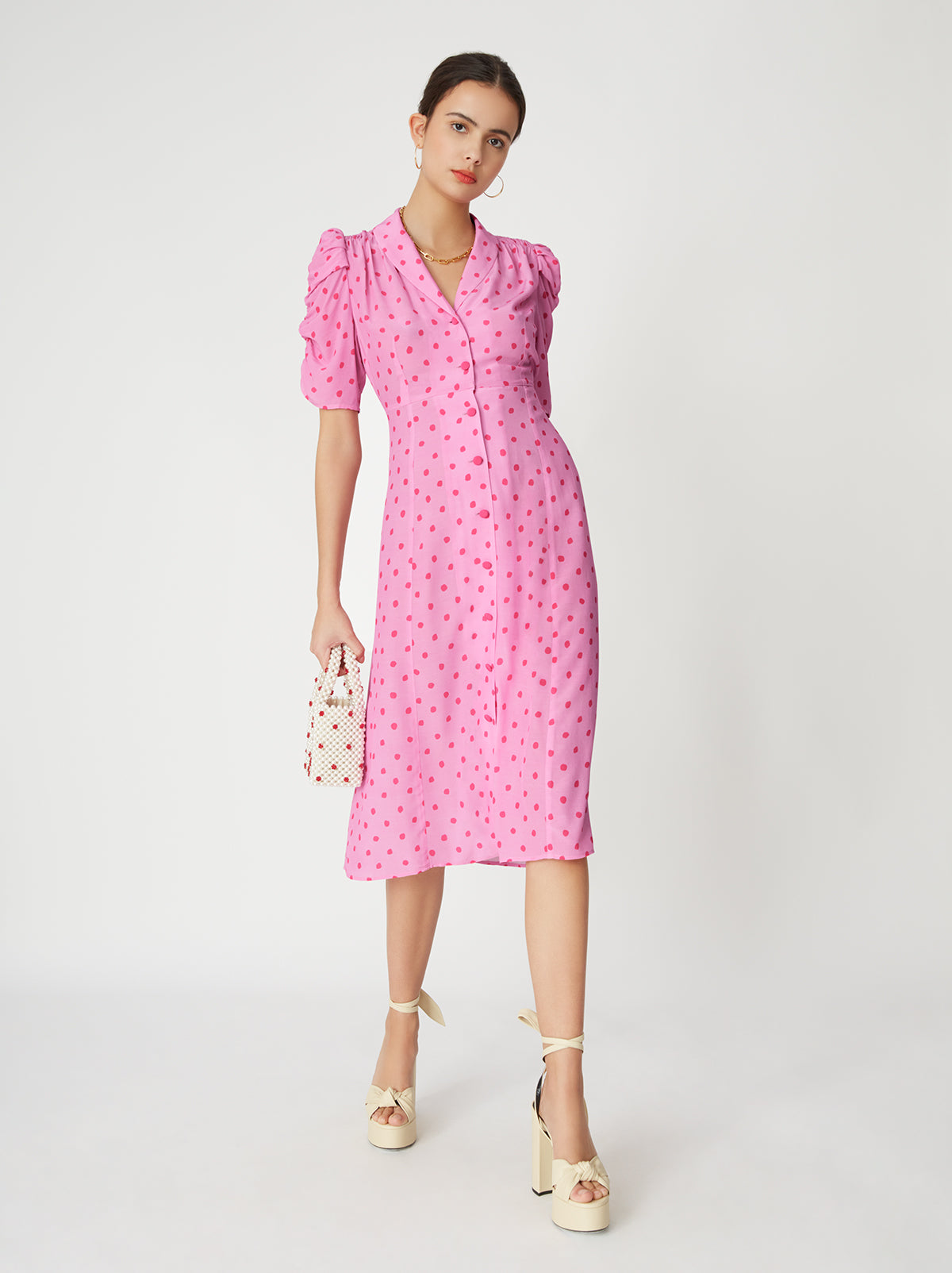 polka tea dress