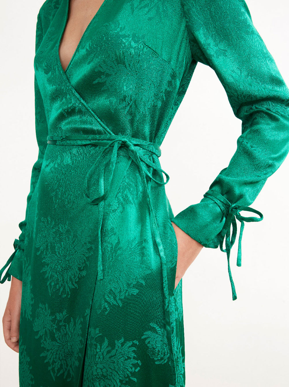 Odile Green Wrap Dress | Women's Wrap Dresses | KITRI