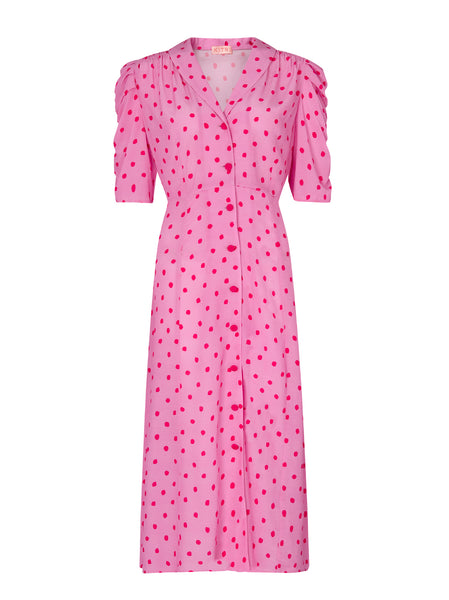 Maguire Polka Dot Tea Dress | Women's Printed Tea Dresses | KITRI
