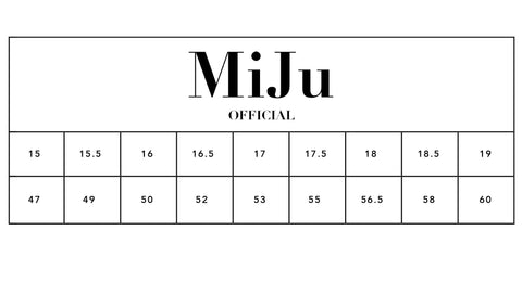 MiJu Ring Size Chart