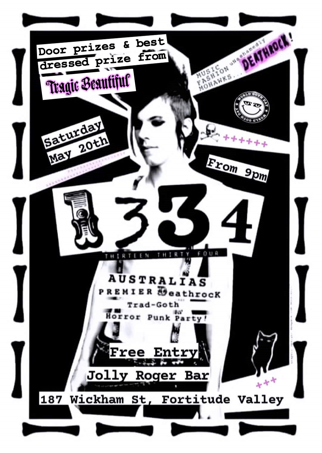 Event poster for 1334's International Goth Day event