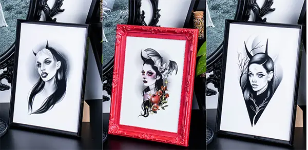 A4 Art Prints by Brisbane Tattooist Laura 'Death By Piss'