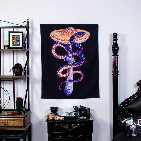 Purple Reign Snake Tapestry | Witchy Gothic Homewares at Tragic Beautiful