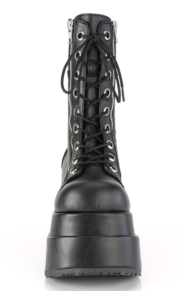 Demonia BEAR-265 Black Platform Boots | Gothic Shoes Australia