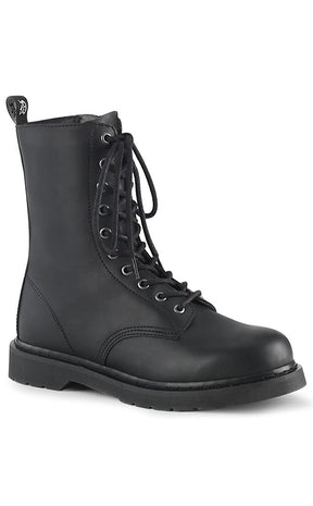 Demonia BOLT-200 Black Combat Boots | Gothic Unisex Shoes Australia