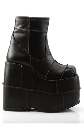 Demonia STACK-201 Black Platform Boots | Festival Shoes Australia