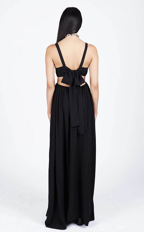 Suspiria Tie Back Maxi Dress | Shop Gothic Clothing in Australia
