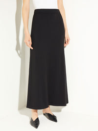 Soft Recycled Knit A-Line Maxi Skirt, Black – Misook