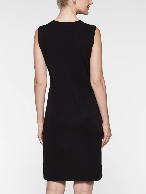 Misook Sleeveless Knit Sheath Dress, Black, Plus Size