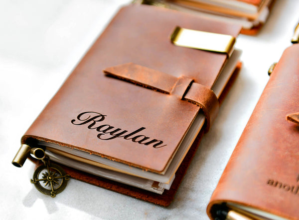 Leather Journal Cover / Personalised Journal / Leather Sketchbook