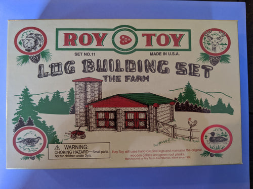 Roy Toy Log Building Set- The Farm