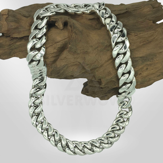 25mm Heavy Stainless Steel Curb Necklace