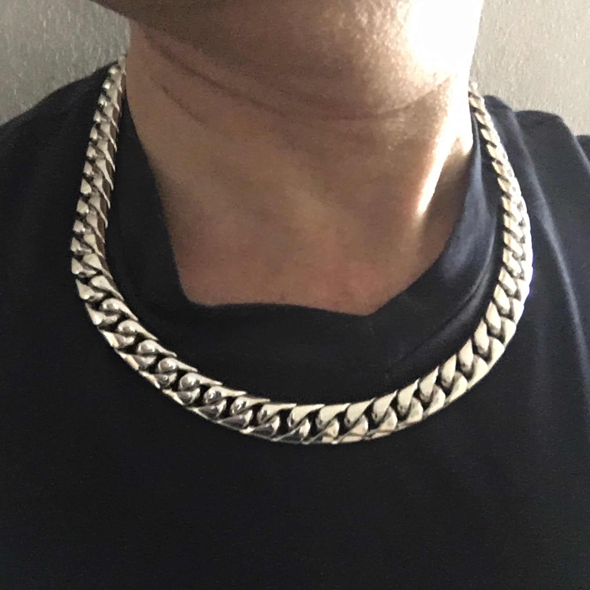 10mm silver cuban link