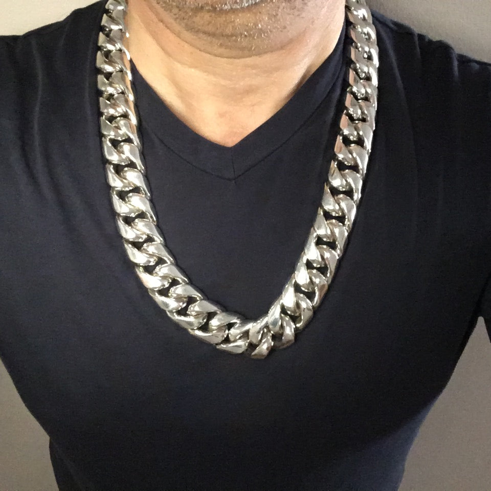 25mm Real Cuban Link Heavy Mens Necklace | Silverwow.net – SilverWow