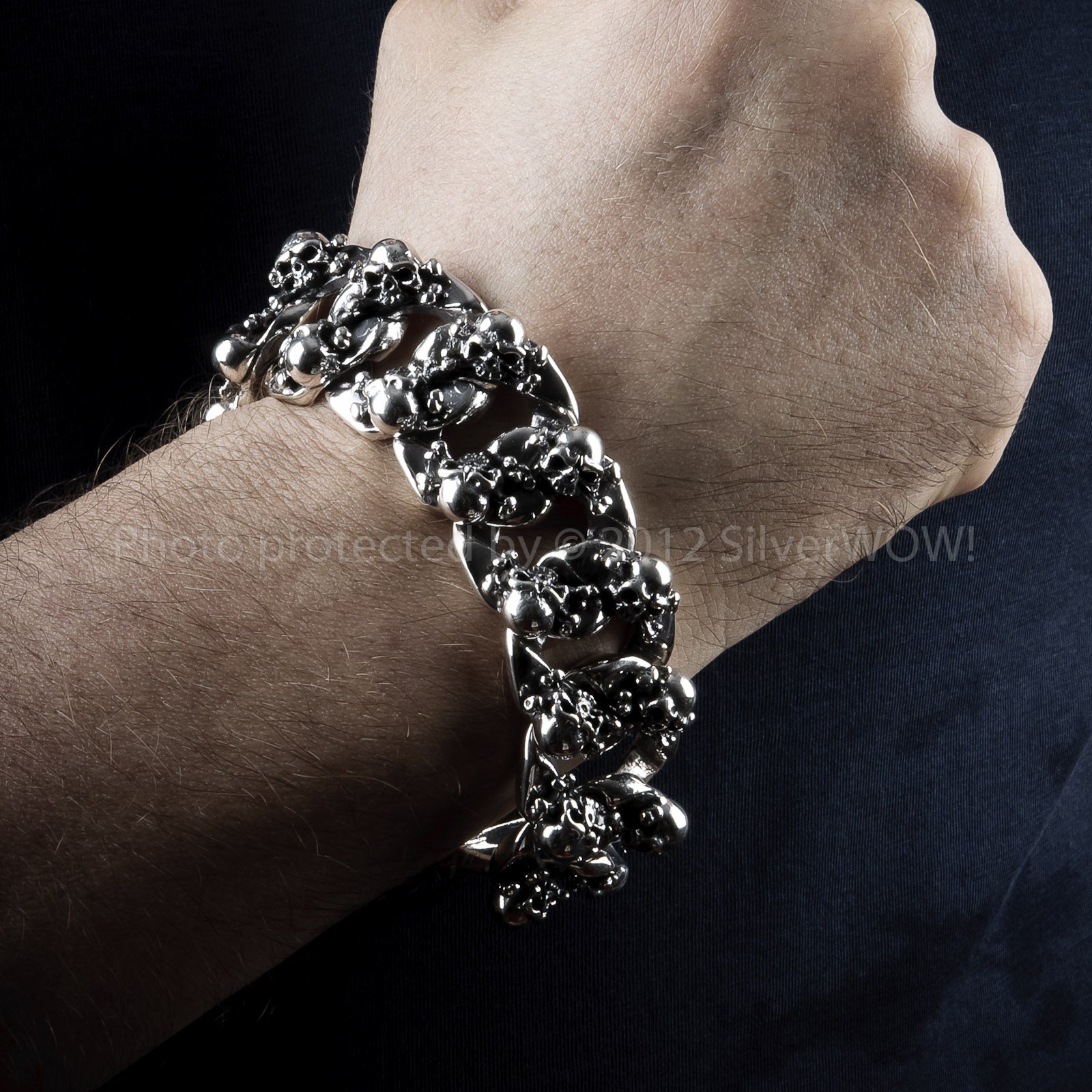 kompas Editor solidariteit Heavy Cluster Skull Bracelet | Silverwow.net – SilverWow™