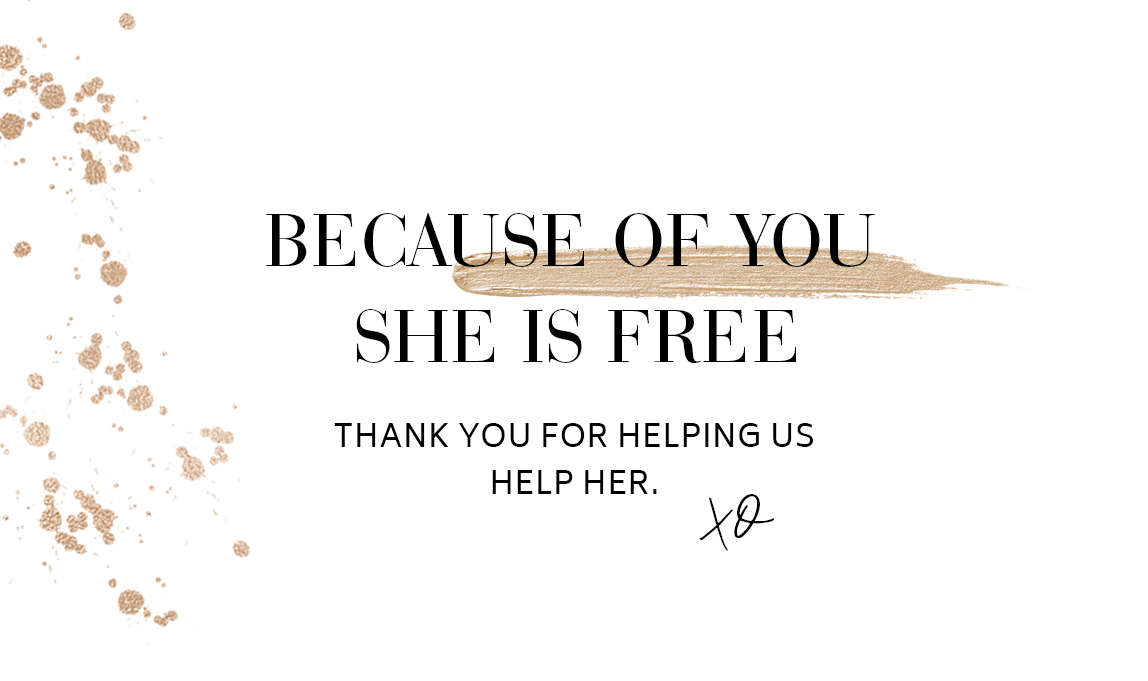 Be Hers - because of you she is free