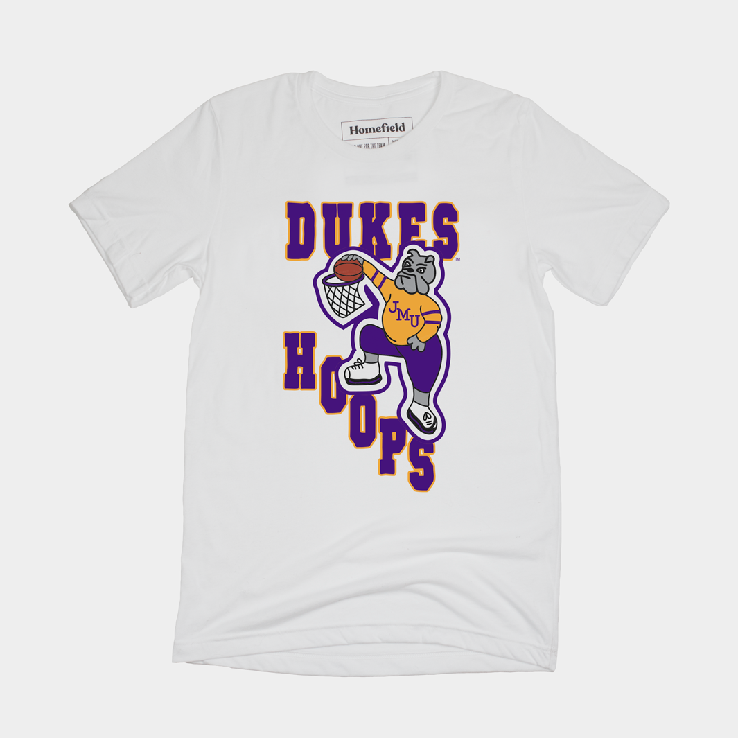 White Dunking Dukes JMU T-Shirt | Homefield