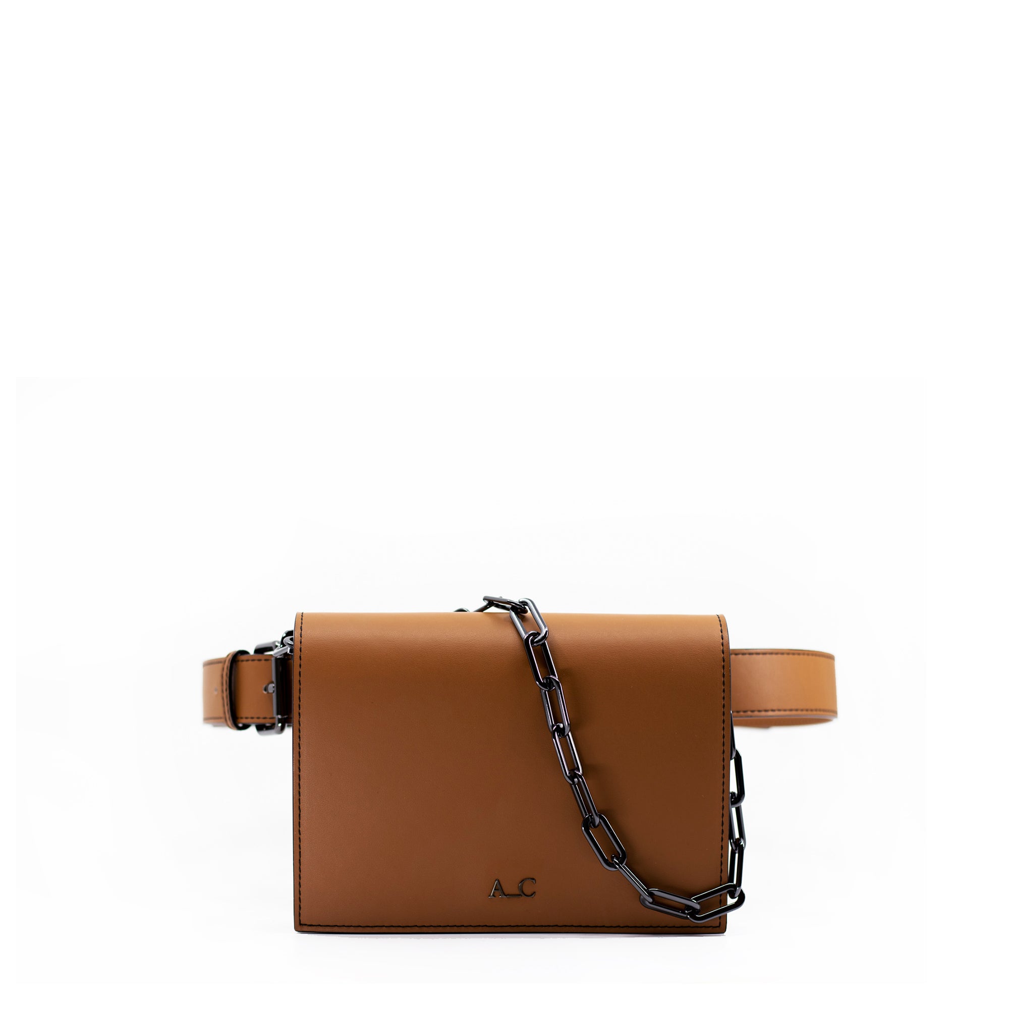 Tan Sustainable Leather Belt Bag with Best Selling Vegan Accessories – A_C Official