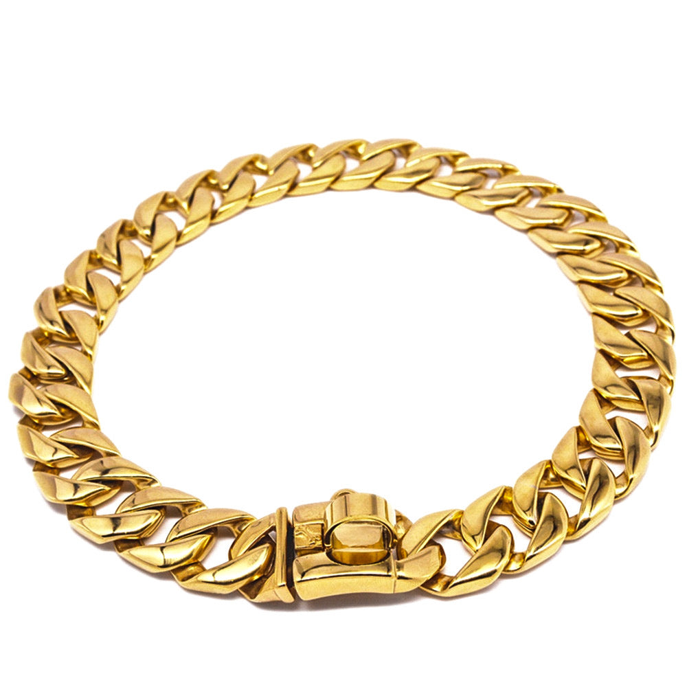 Cuban Link Gold Chain Collar - TRILL PAWS product image