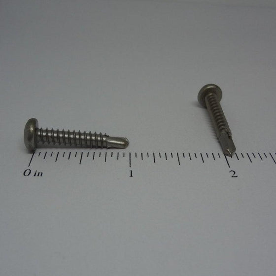 Sheet Metal Screws, Square Drive Pan Head Self Drilling, Stainless Steel, #8X1"-Canada Bolts