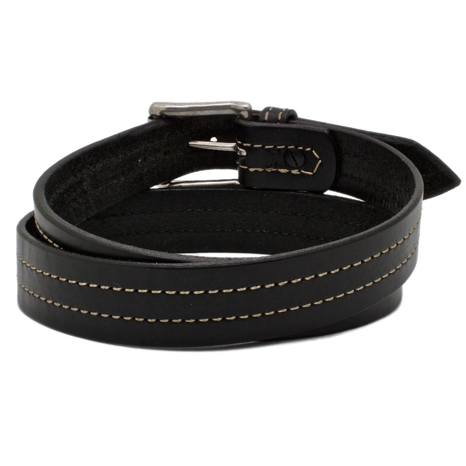 The Sausalito 1.5 Classic Mahogany Double Ring Leather Belt