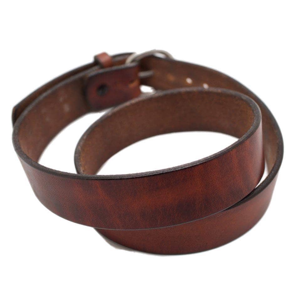 Women's Medium Brown 1.5 Leather Belt  Steel or Brass Horseshoe Buckl -  Scottsdale Belt Company