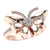 0.30 Ct Round Cut Natural GH I1-I2 Diamond Butterfly Cluster Promise Ring in 10k Gold
