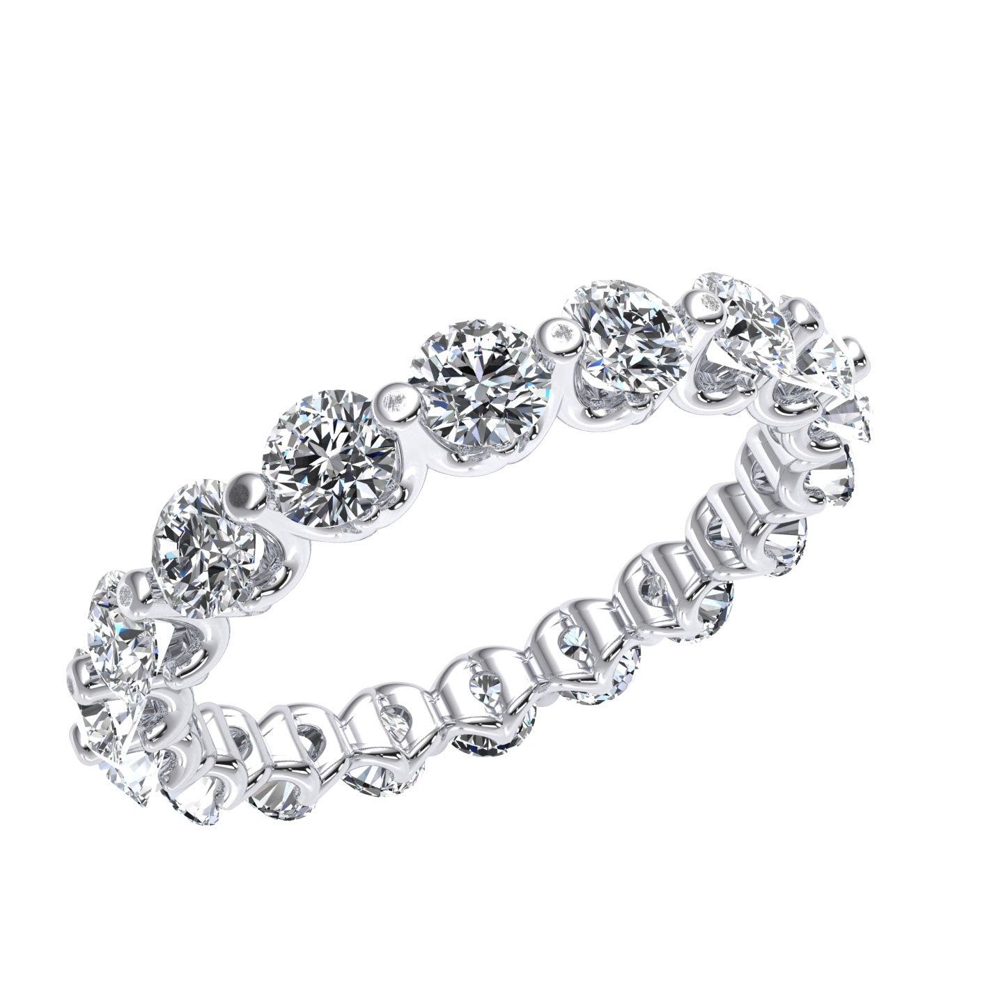 floating eternity diamond ring