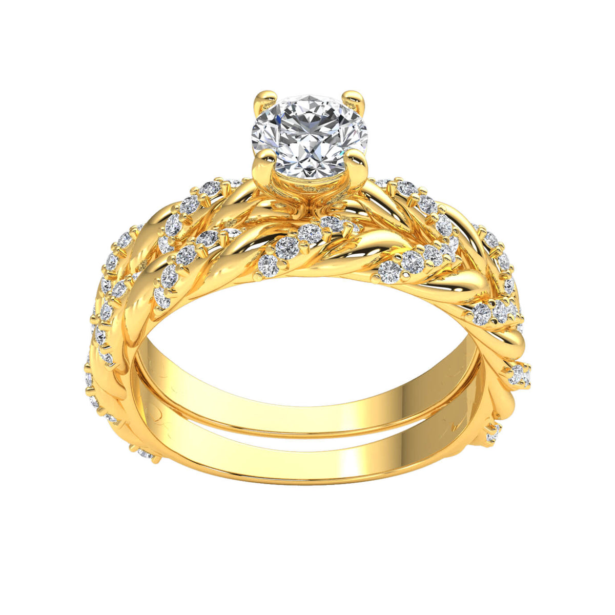 1.00 Ct Diamond GH SI2 Ring JWS6708 14k Gold