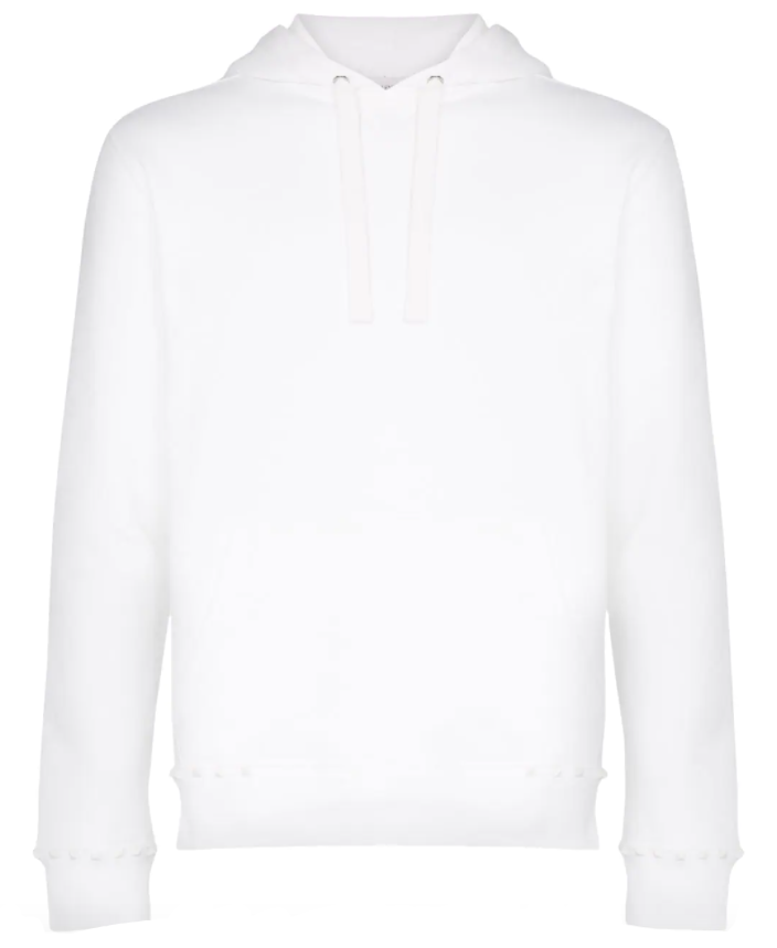 Valentino Rockstud embellished cotton blend hoodie