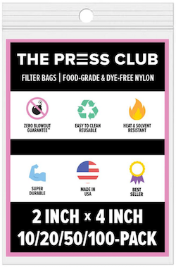 The Press Club Premium Rosin Bags 90 micron for Flower