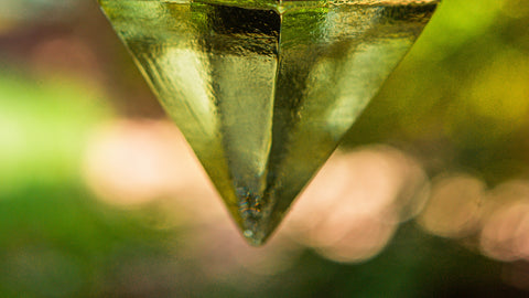 Peridot gemstone close up