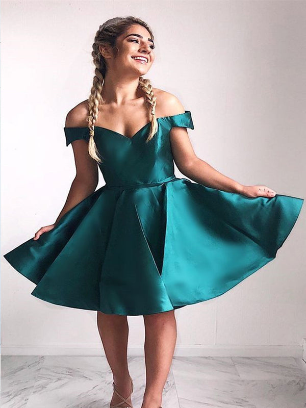 green satin dress short