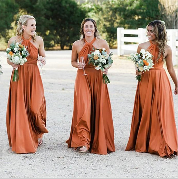 burnt orange bridesmaid dresses for sale