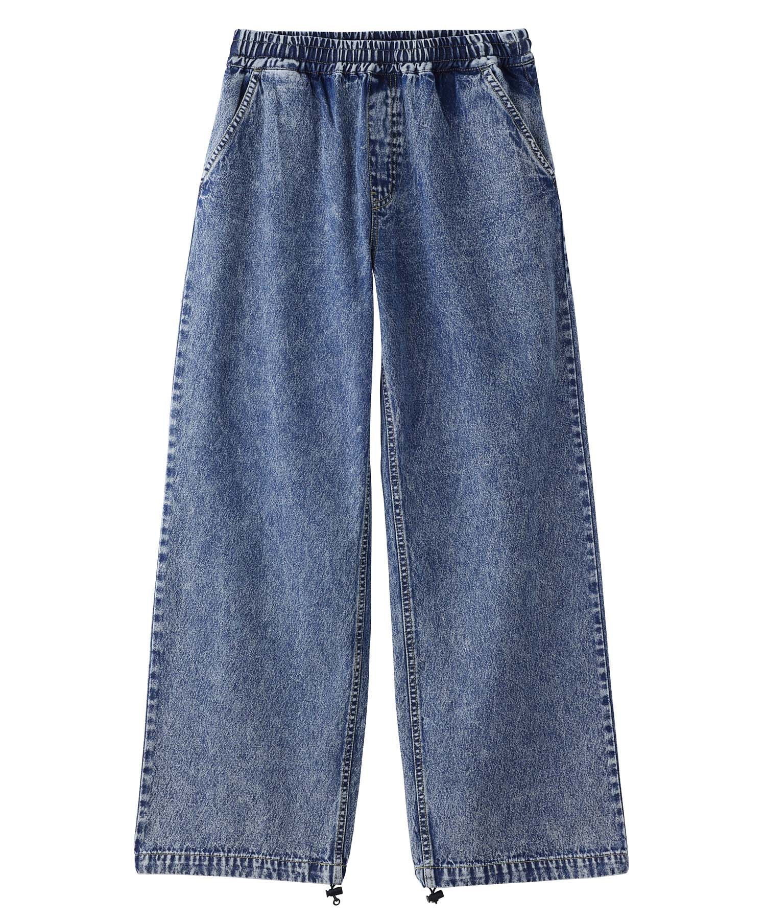 WIDE CHEMICAL DENIM PANTS-