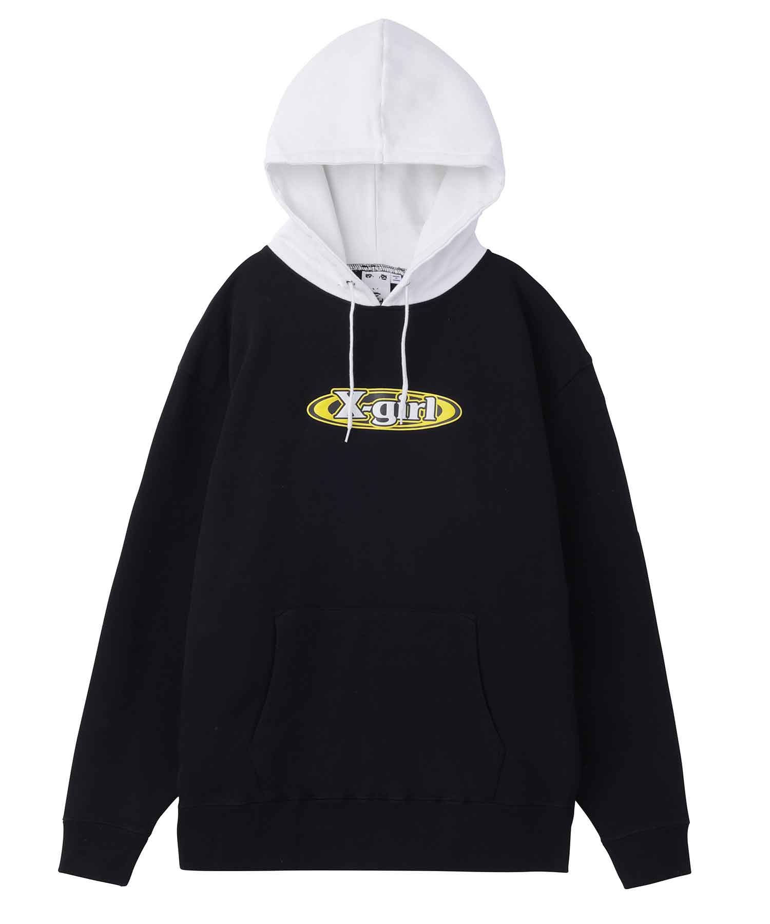 SATIN PATCH SWEAT HOODIE | X-girl