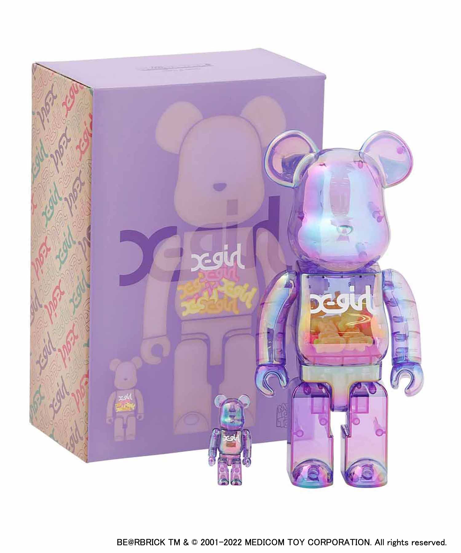 BE@RBRICK X-girl 400％ 100%ブルー & 400% ピンク-