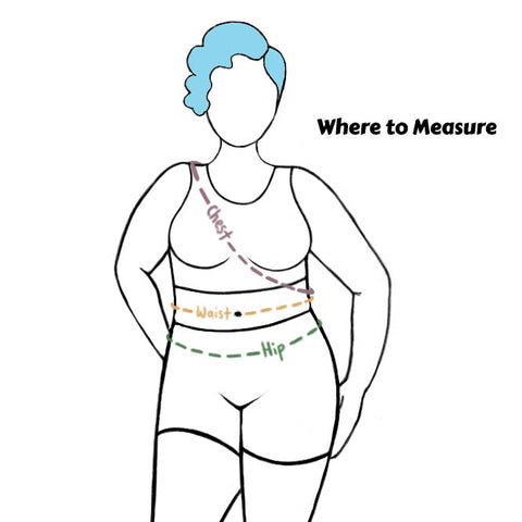 where to measure to determine hip bag size