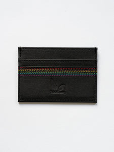 ECO Cardholder - Rainbow Thread - Black