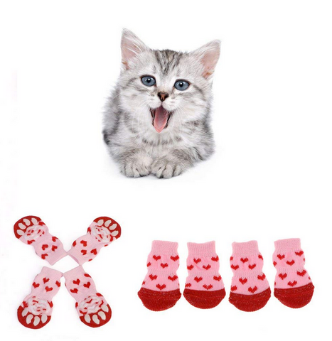 cat socks, tiny socks for cats to keep warm, christmas gifts for cats