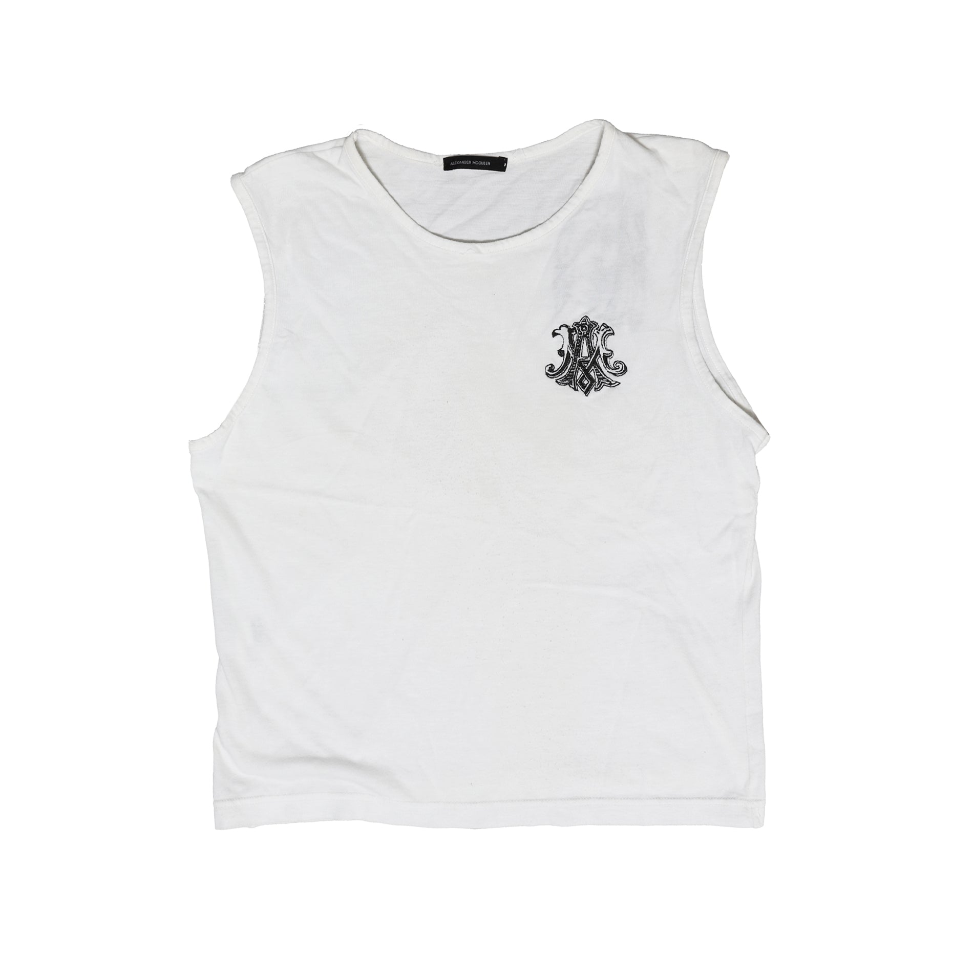 Alexander McQueen SS96 Embroidered Black Tank Top - Ākaibu Store