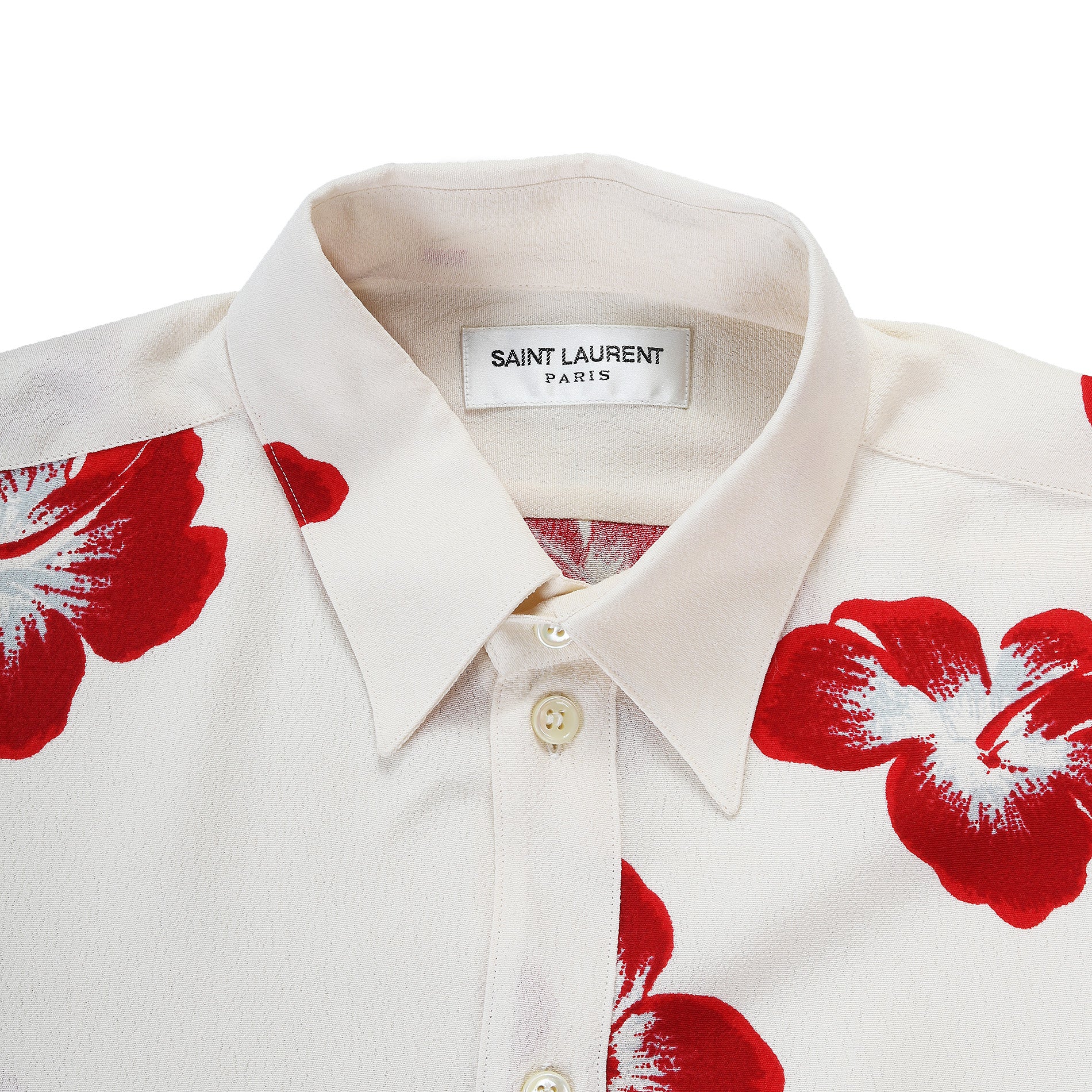 saint laurent hibiscus shirt