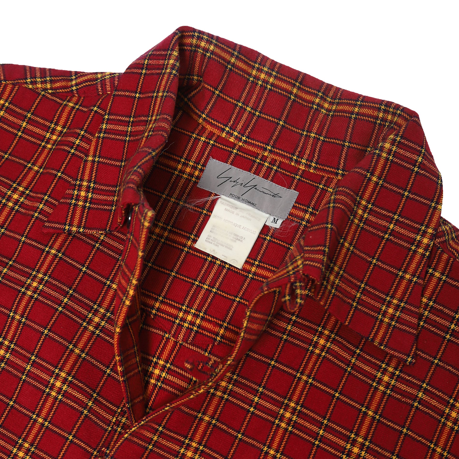 Yohji Yamamoto AW93 Pour Homme Checked Flannel Tunic Shirt