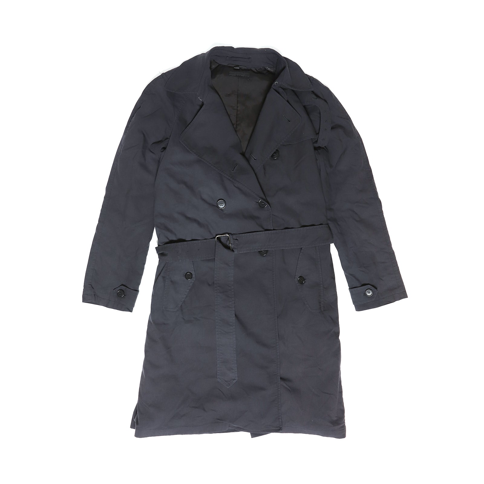 Helmut Lang Archival Black Double Layer Moleskin Coat - Ākaibu Store