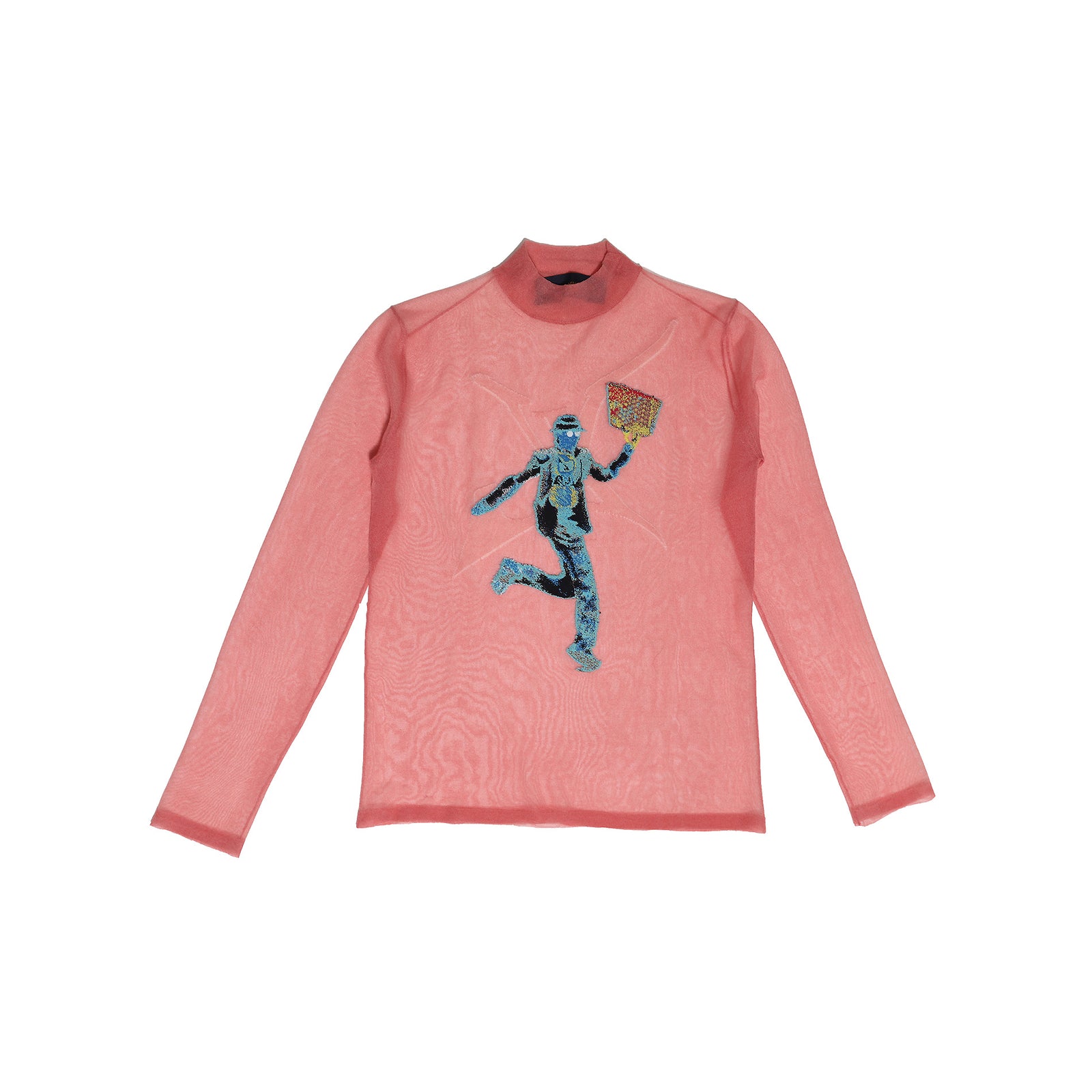 LV SS17 Impala mohair sweater in red black pink & blue SIZE:XXS/M