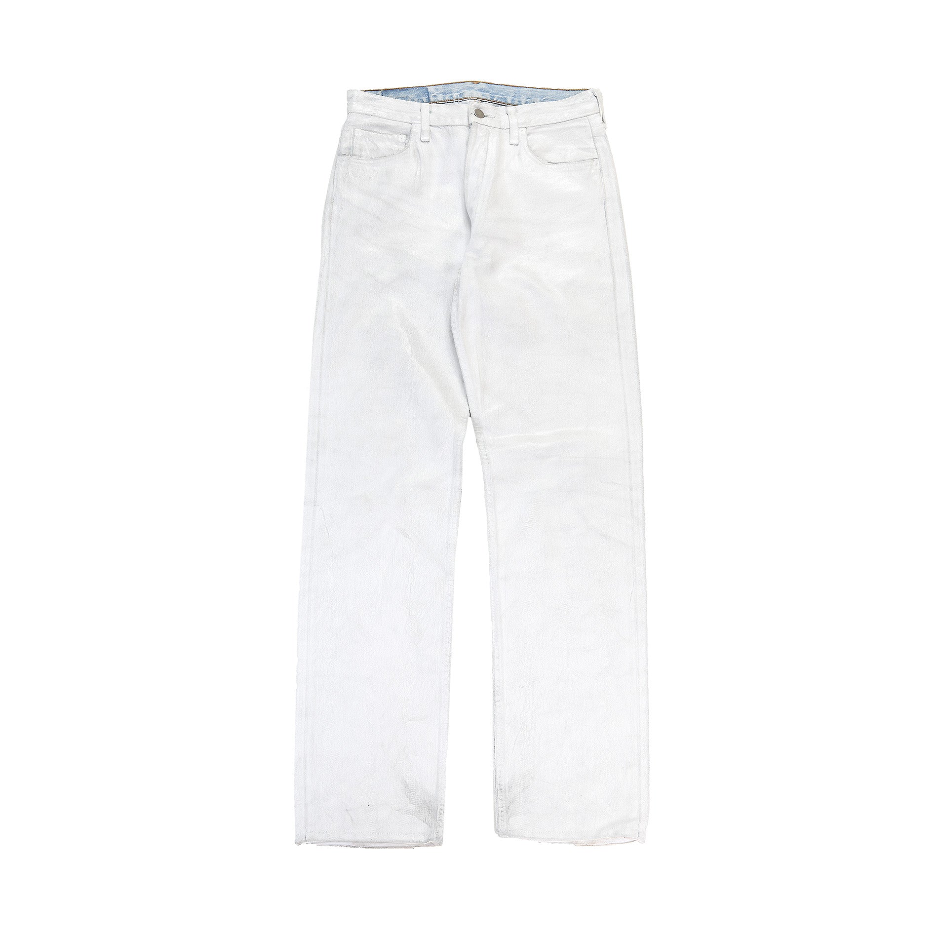 Maison Martin Margiela 1999 Artisanal White Painted Denim Pants